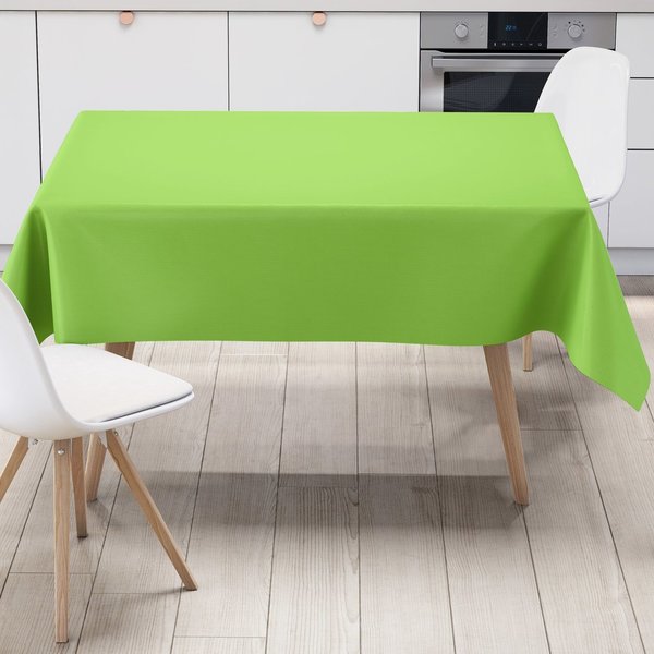 Wachstuch Tischdecke 375 lindgrün hellgrün einfarbig in eckig rund oval