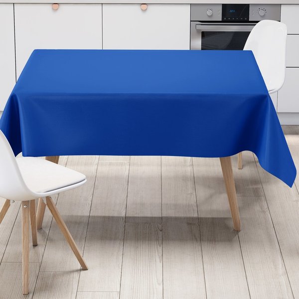 Wachstuch Tischdecke blau royalblau einfarbig in eckig rund oval