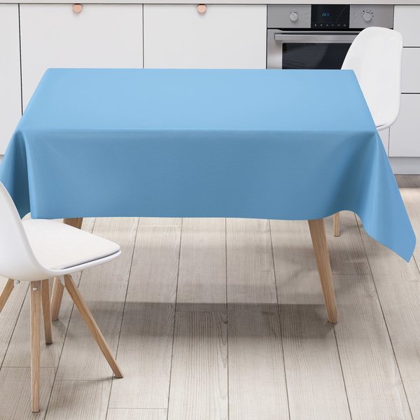 Wachstuch Tischdecke blau hellbau einfarbig in eckig rund oval